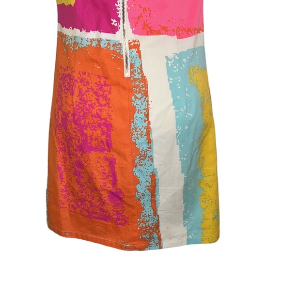 JB by Julie Brown Abstract Print Sleeveless Mini Shift  Slip Dress - 6 - Picture 9 of 13